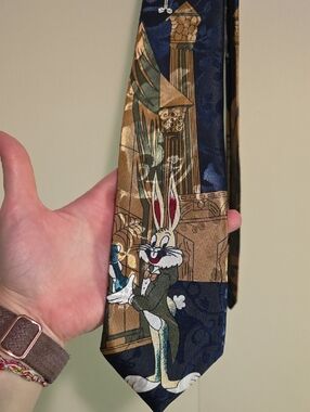 Simons looney tunes Necktie Neck Tie Bugs Vintage 1990’s
